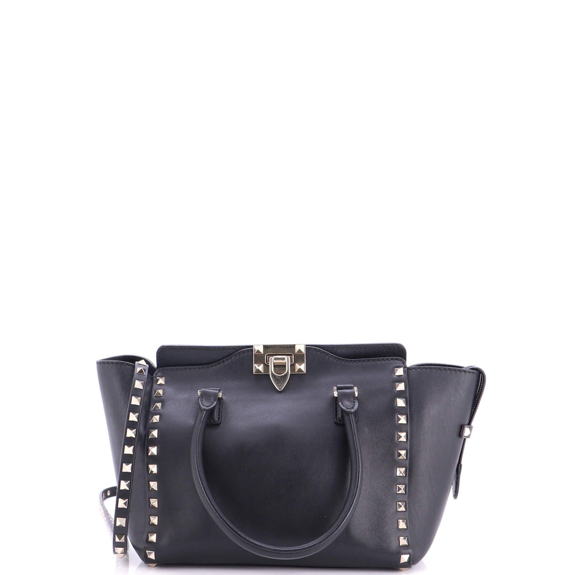Rockstud Tote Rigid Leather Small