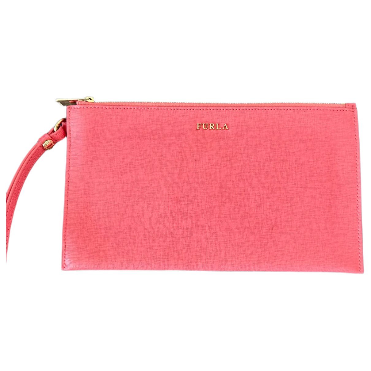 Leather clutch bag