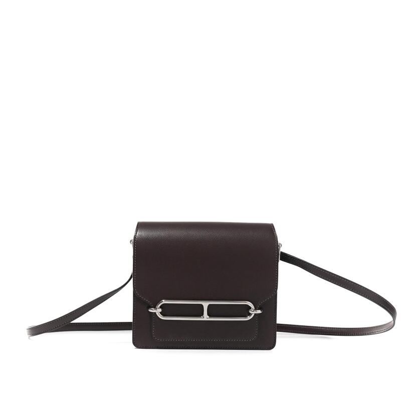 Hermes Havane Swift Mini Roulis 18 Palladium Hardware, 2021