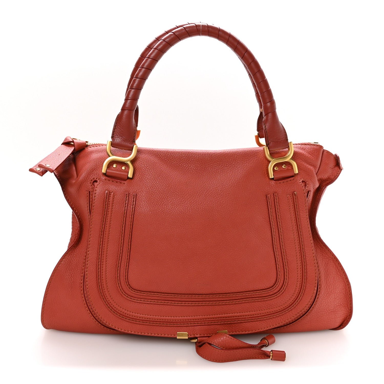 Chloe Calfskin Large Marcie Satchel Maple Leaf