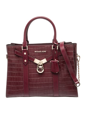 Embossed Leather Top Handle Bag