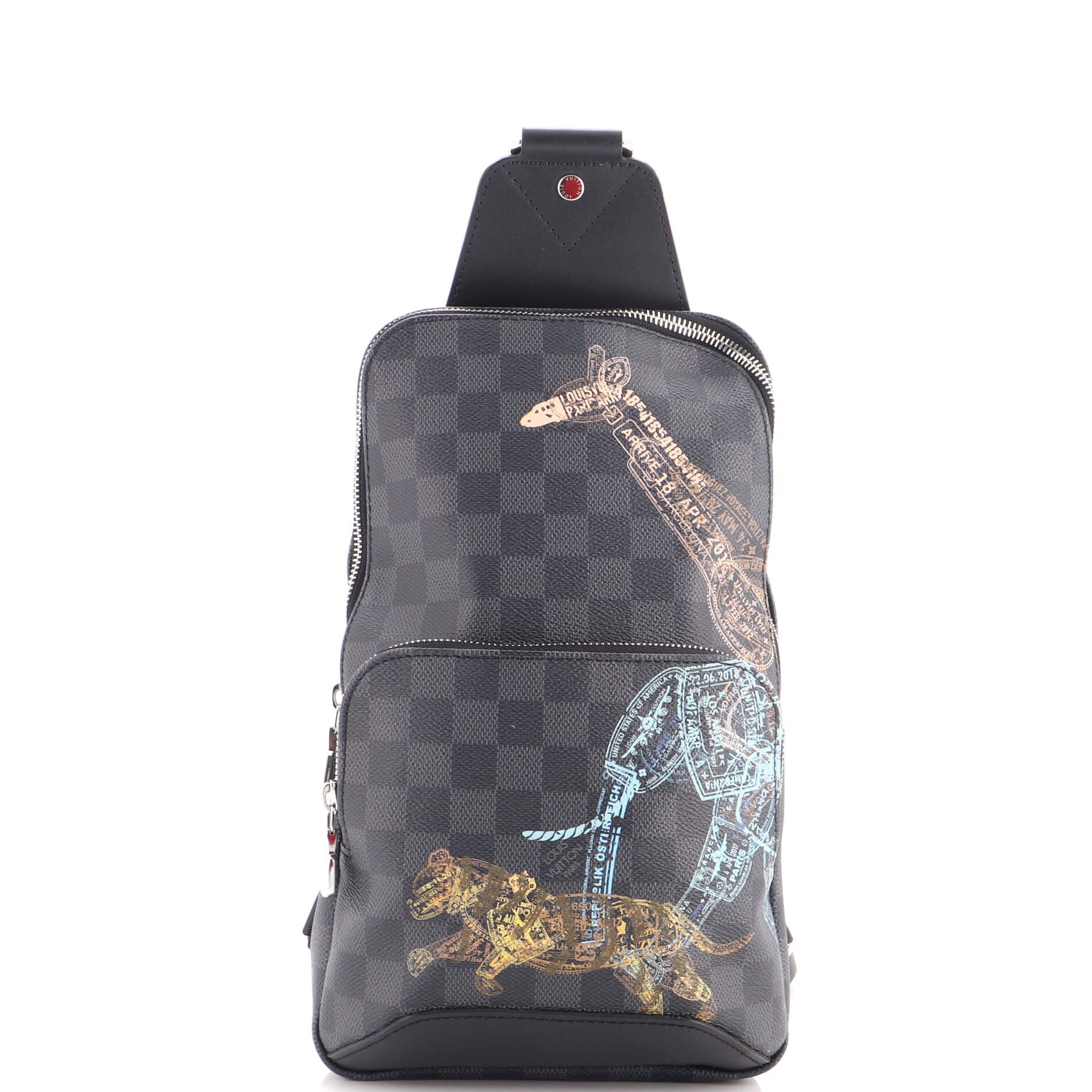 Avenue Sling Bag Limited Edition Wild Animals Damier Graphite
