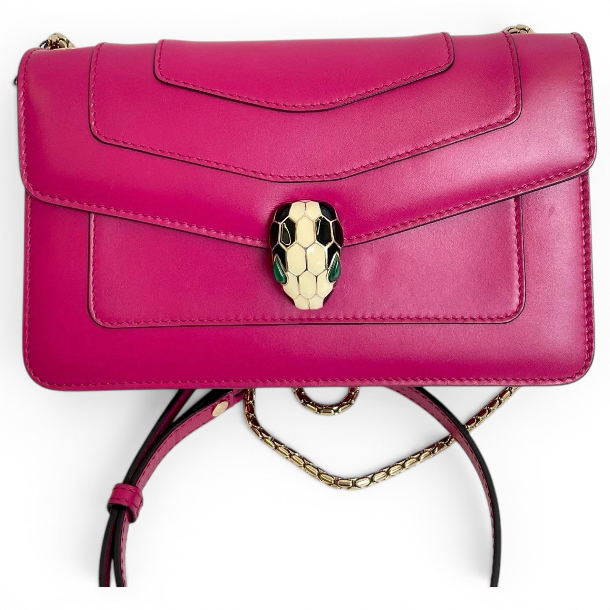 Serpenti leather handbag
