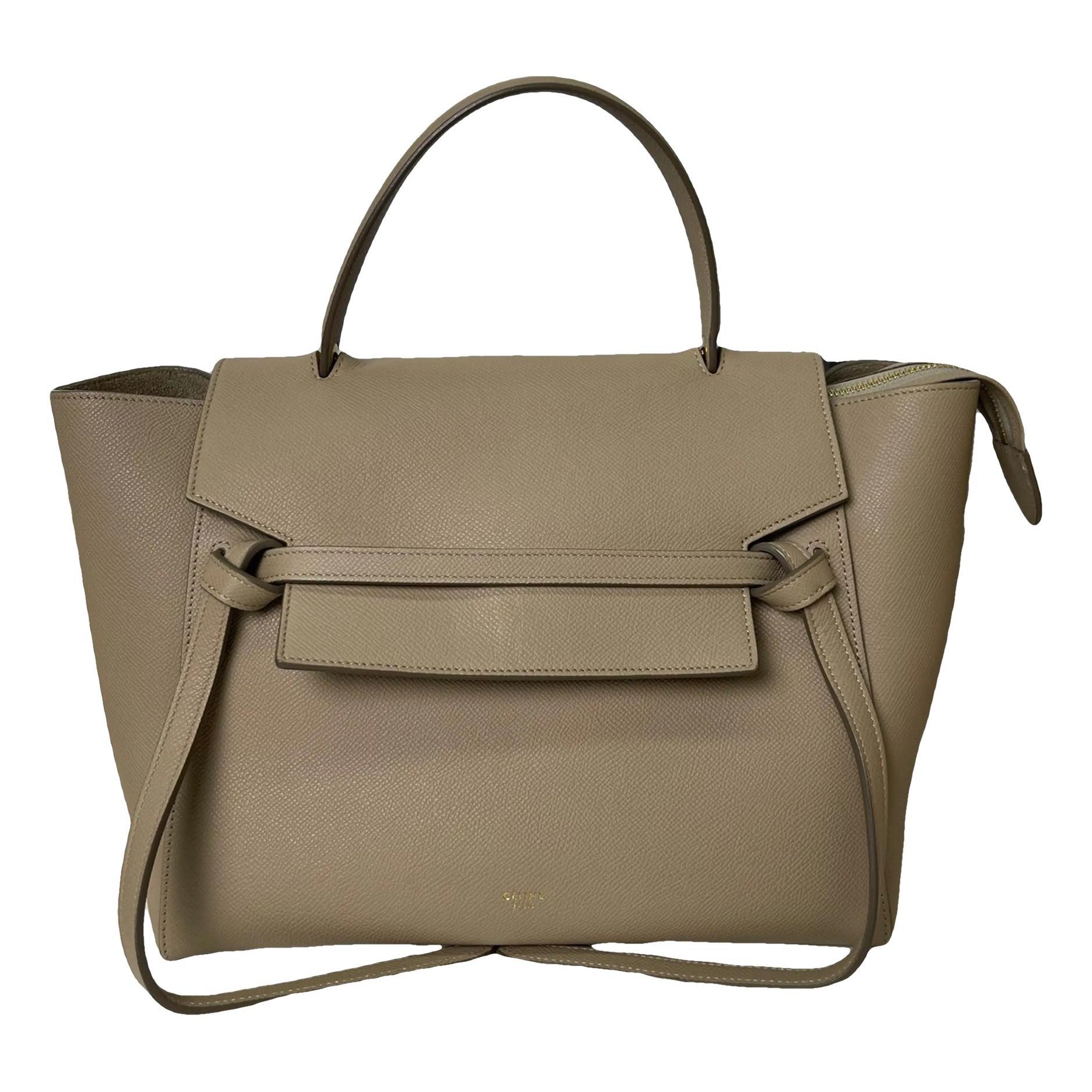 Belt leather handbag