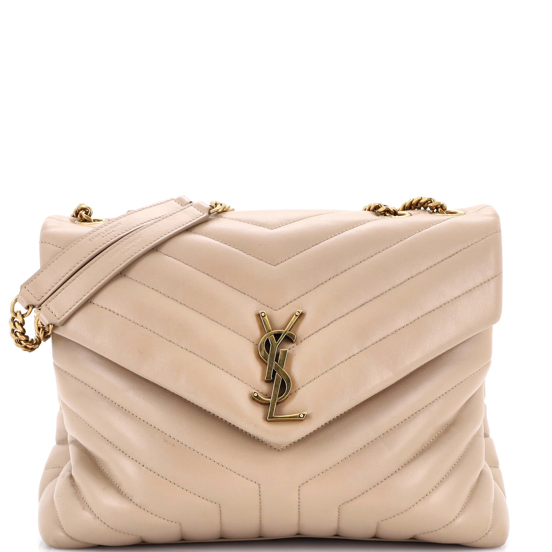 Loulou Shoulder Bag Matelasse Chevron Leather Medium