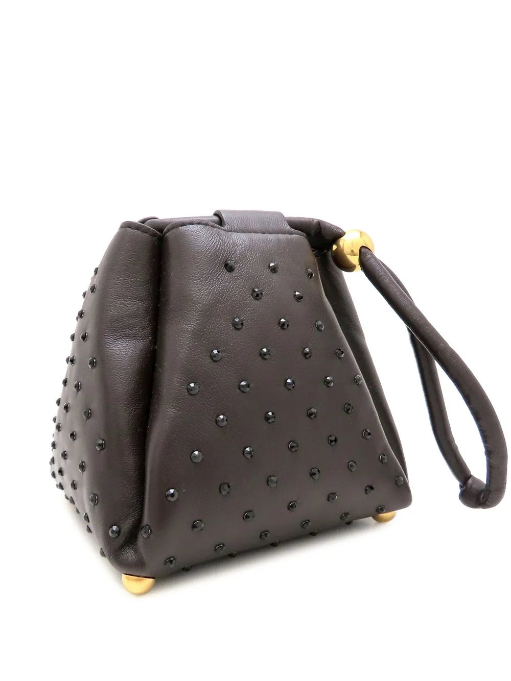 Bottega Veneta 2012-2026 Crystal Embellished Lambskin Square Puffy Bag clutch bag