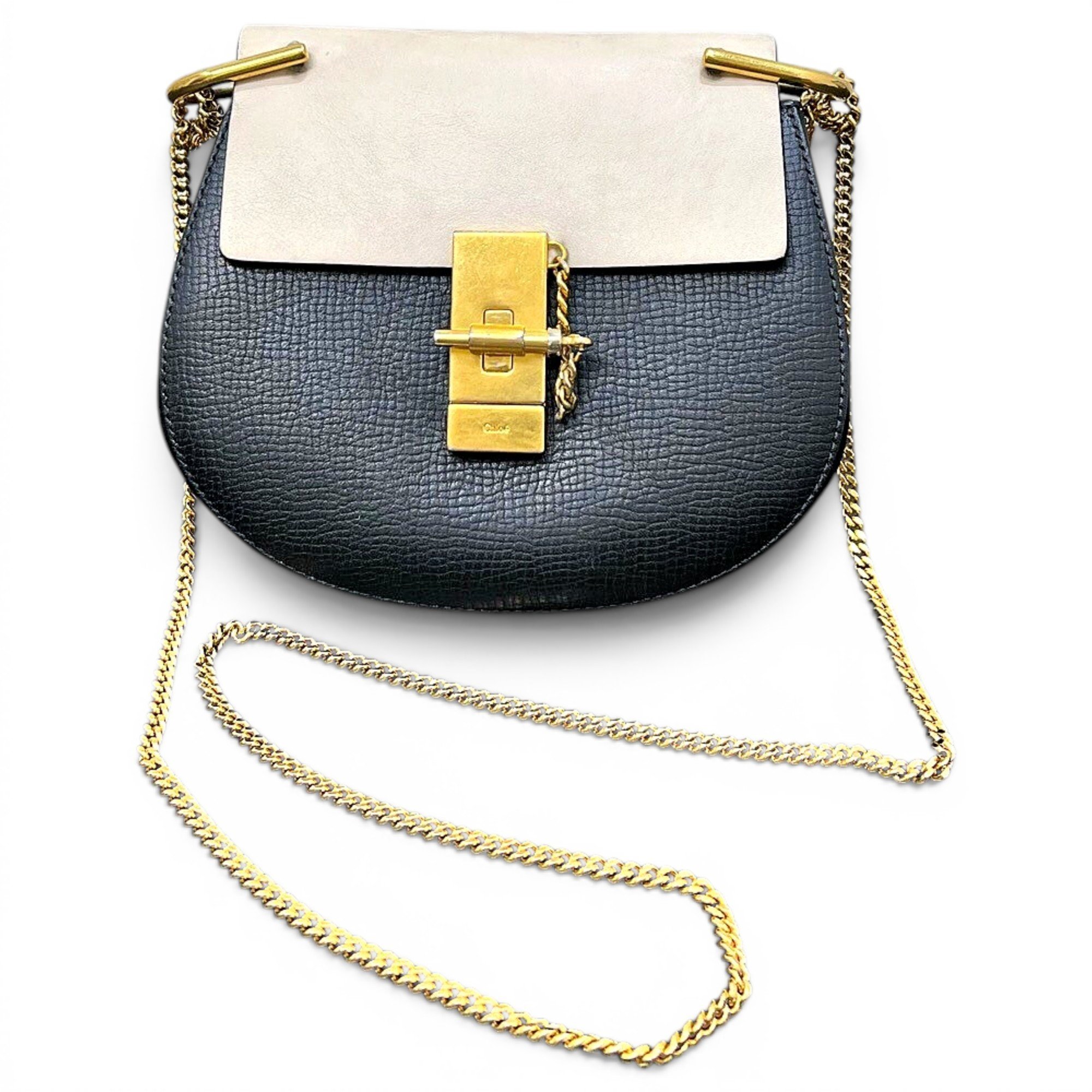 Drew leather handbag