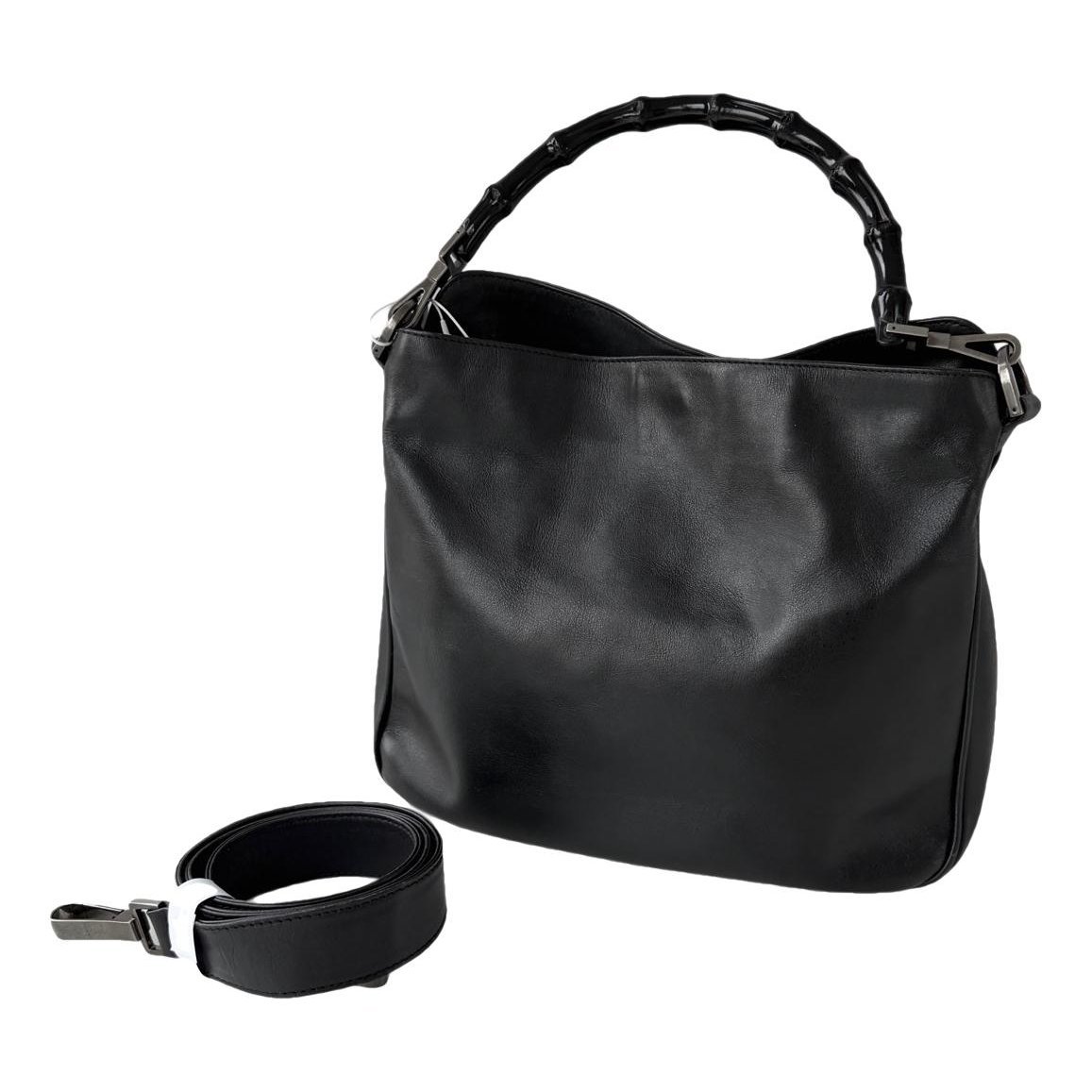 Bamboo Top Handle leather handbag