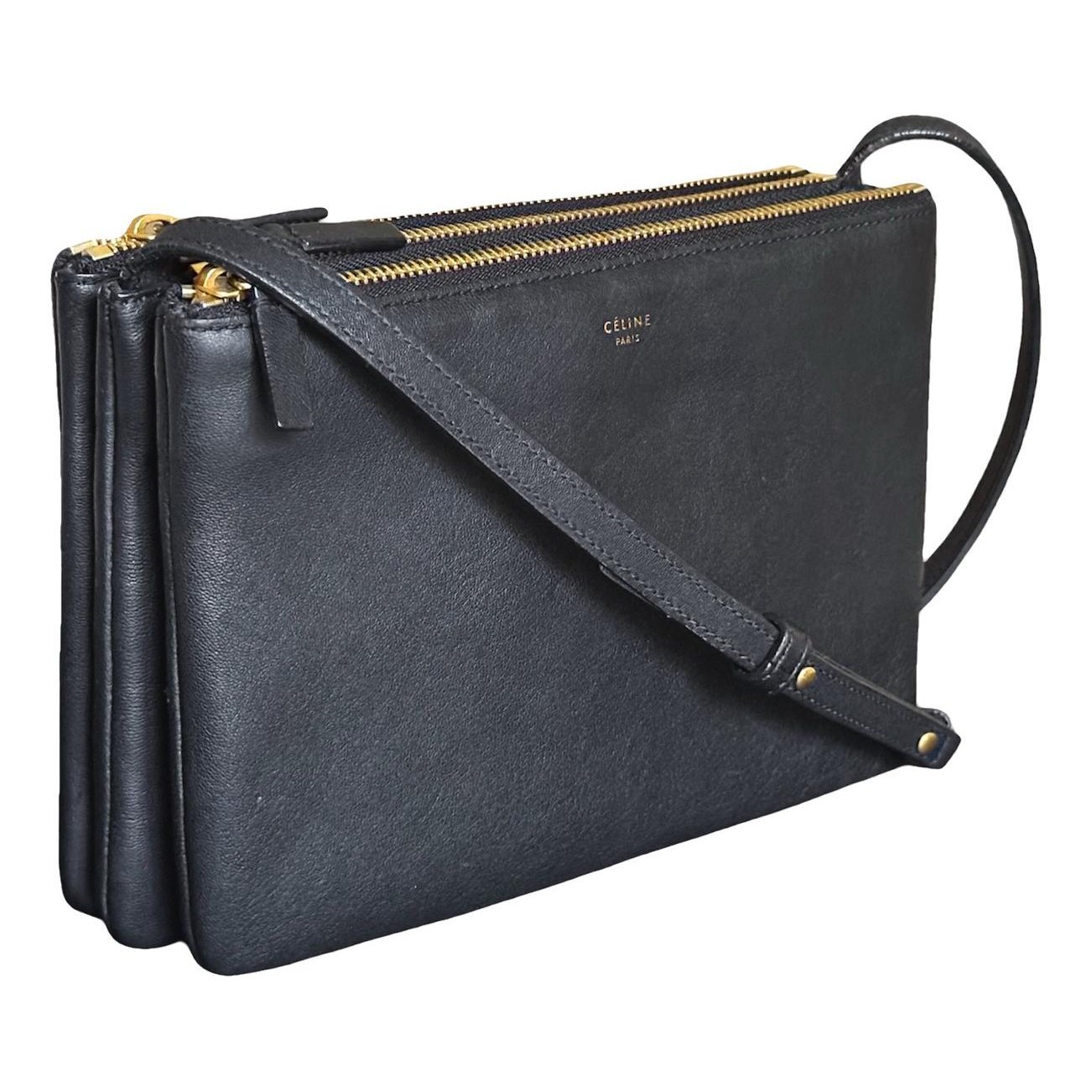 Trio leather crossbody bag