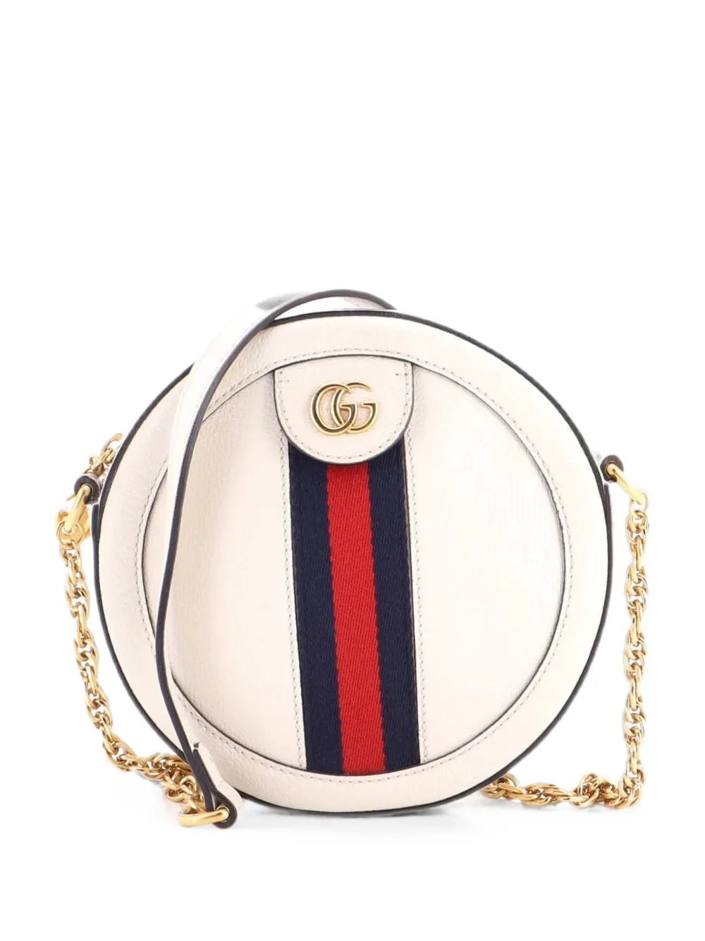 Ophidia Round Shoulder Bag Leather Mini crossbody bag
