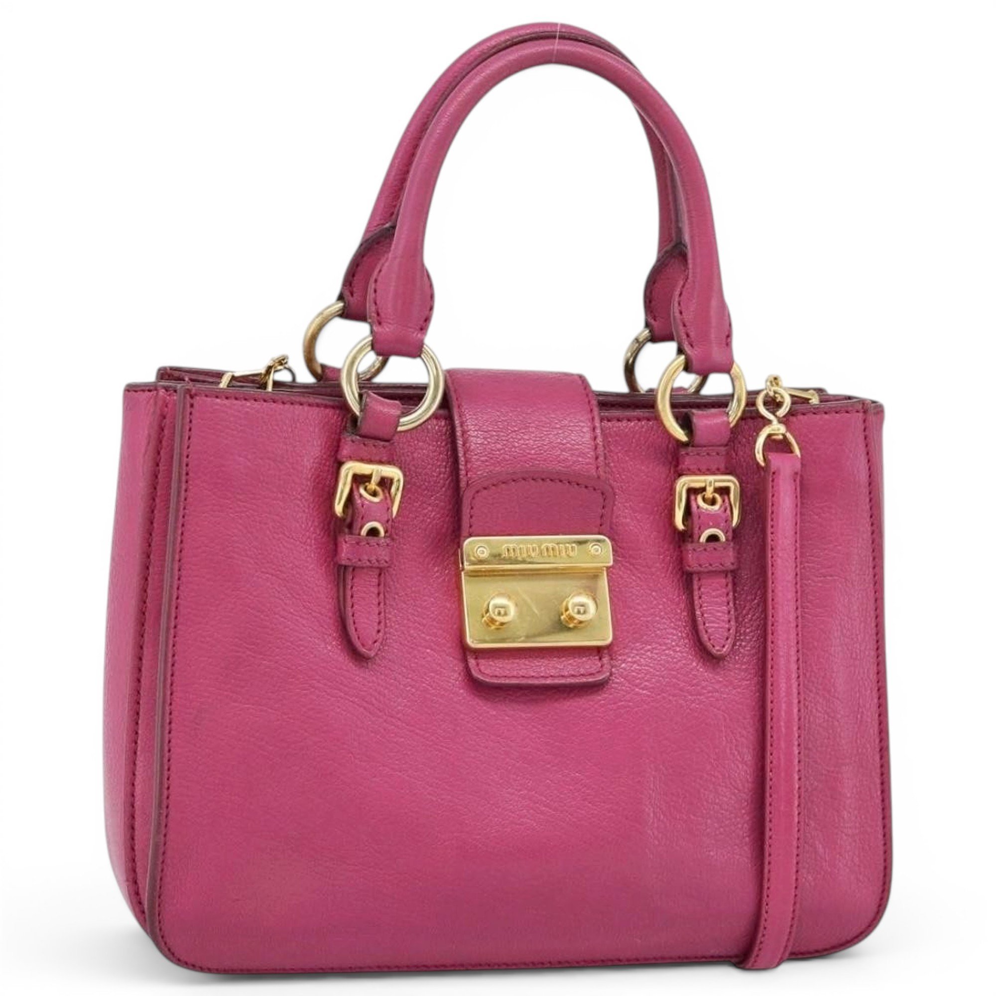 Madras leather handbag