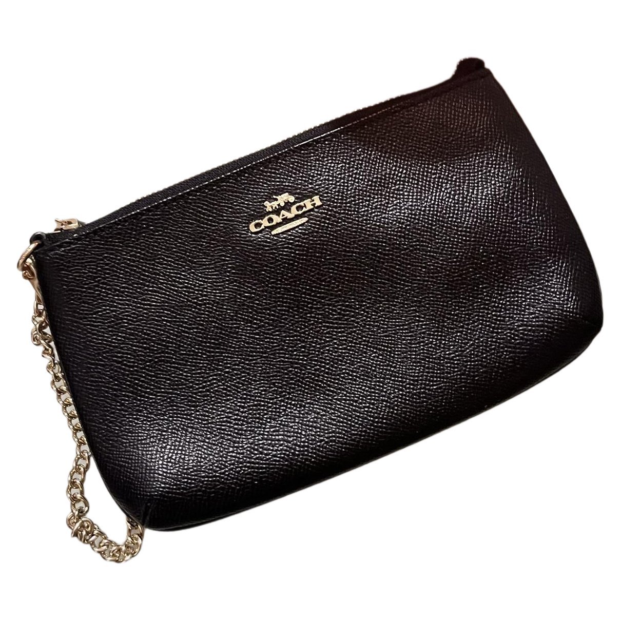 Leather clutch bag