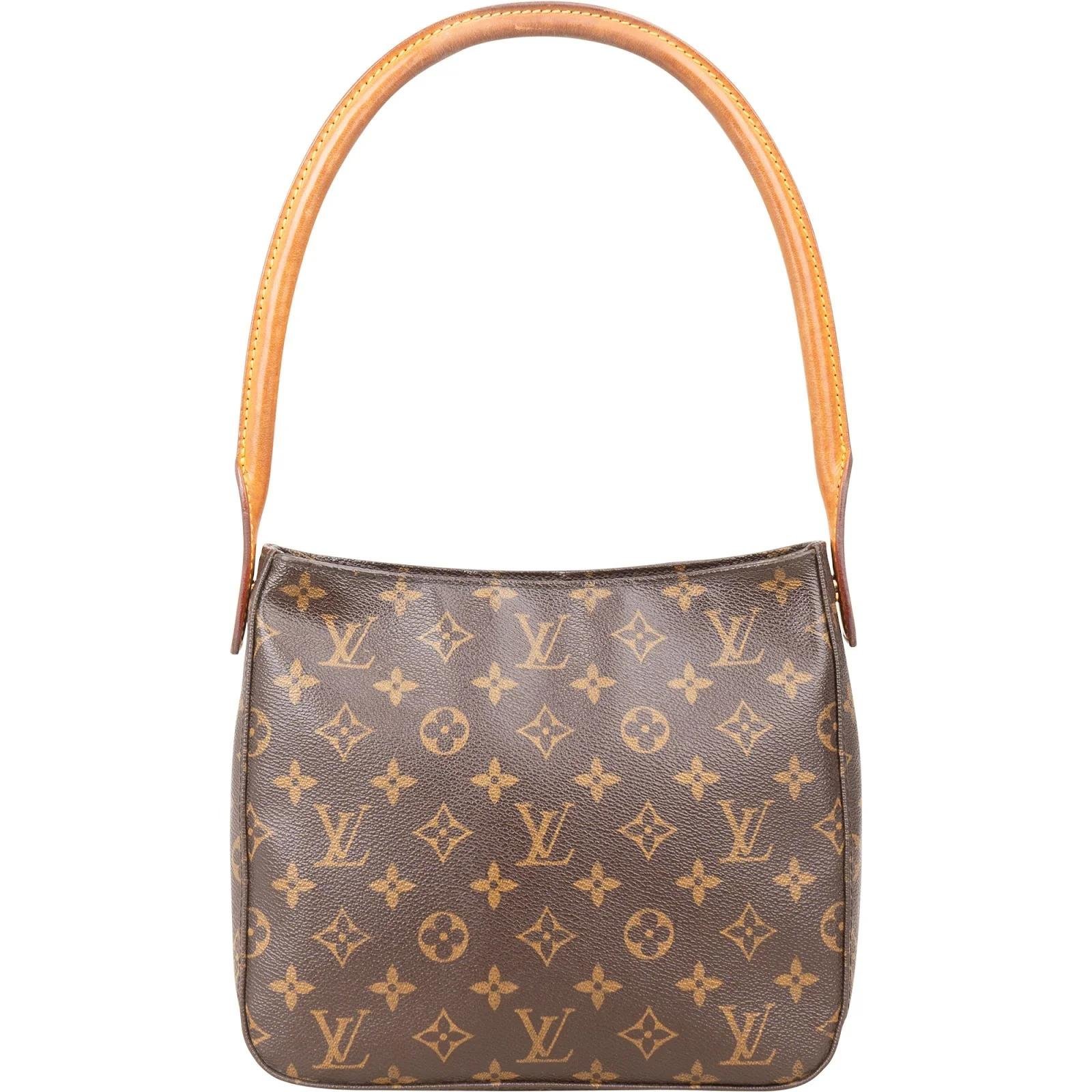 Looping leather handbag