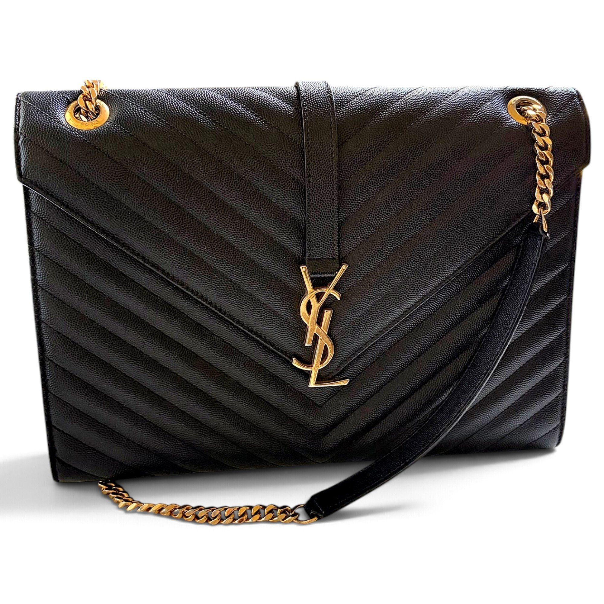 Envelope leather handbag