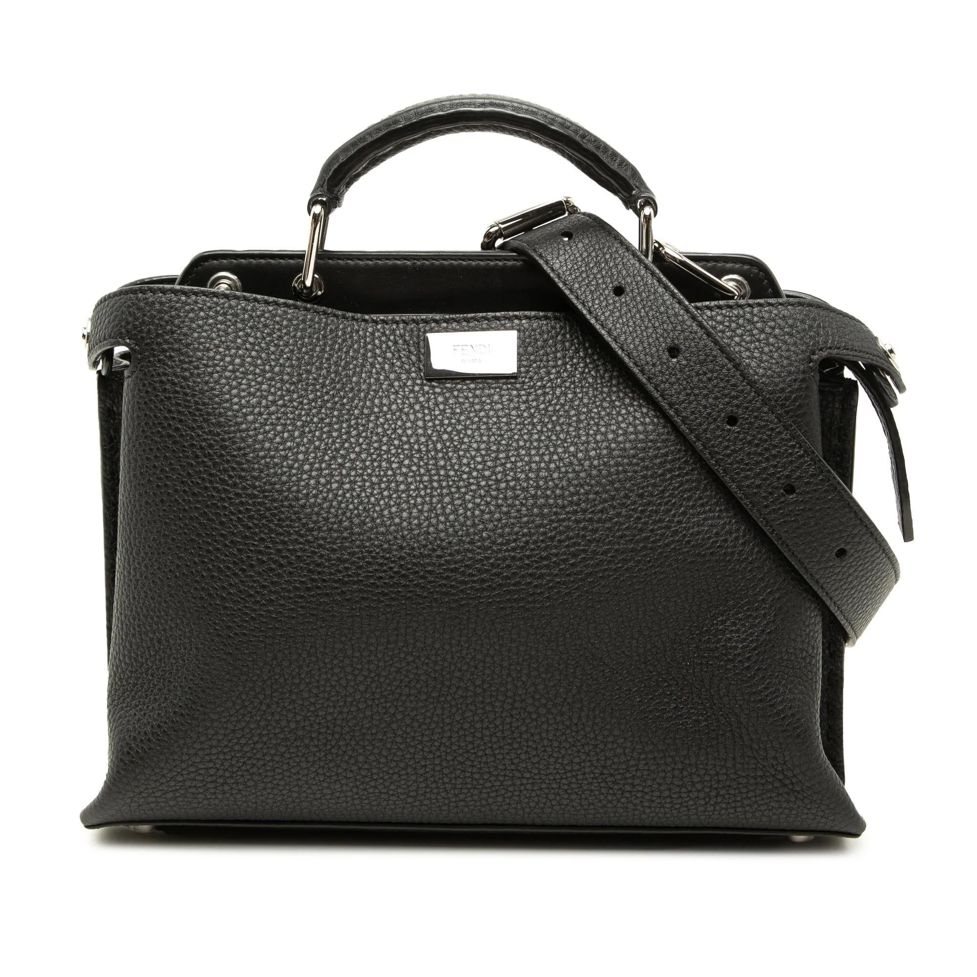 Peekaboo leather satchel