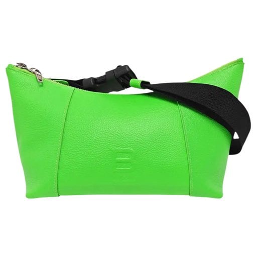 Hourglass leather handbag