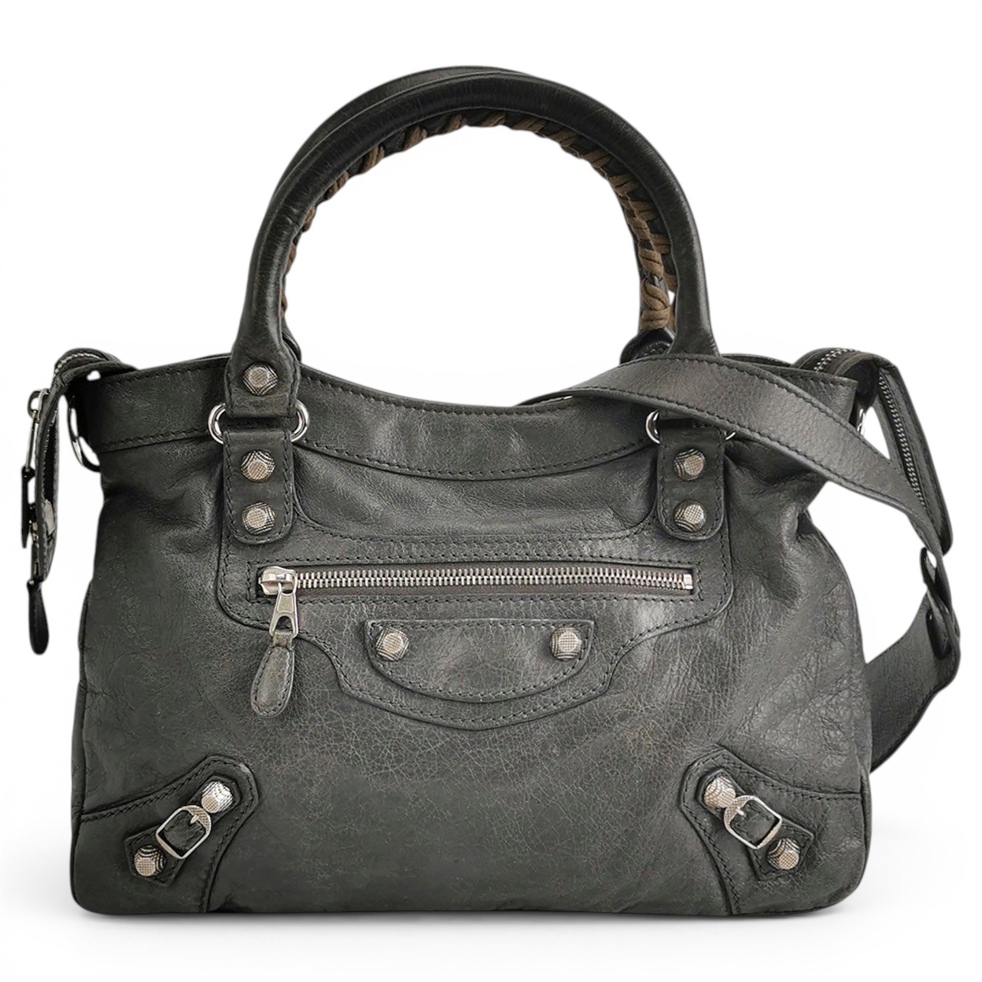 First leather handbag