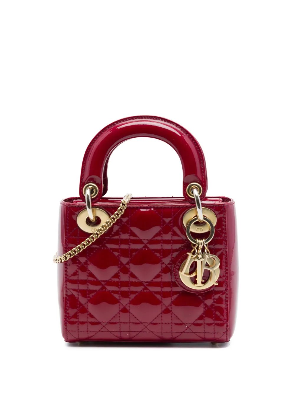 2019 Mini Patent Cannage Lady Dior satchel