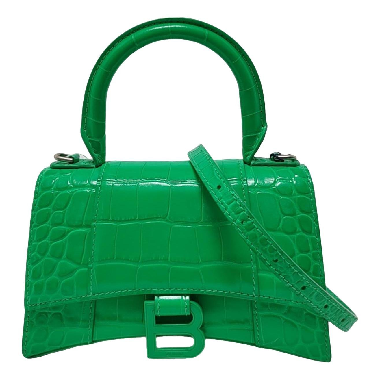 Hourglass leather crossbody bag