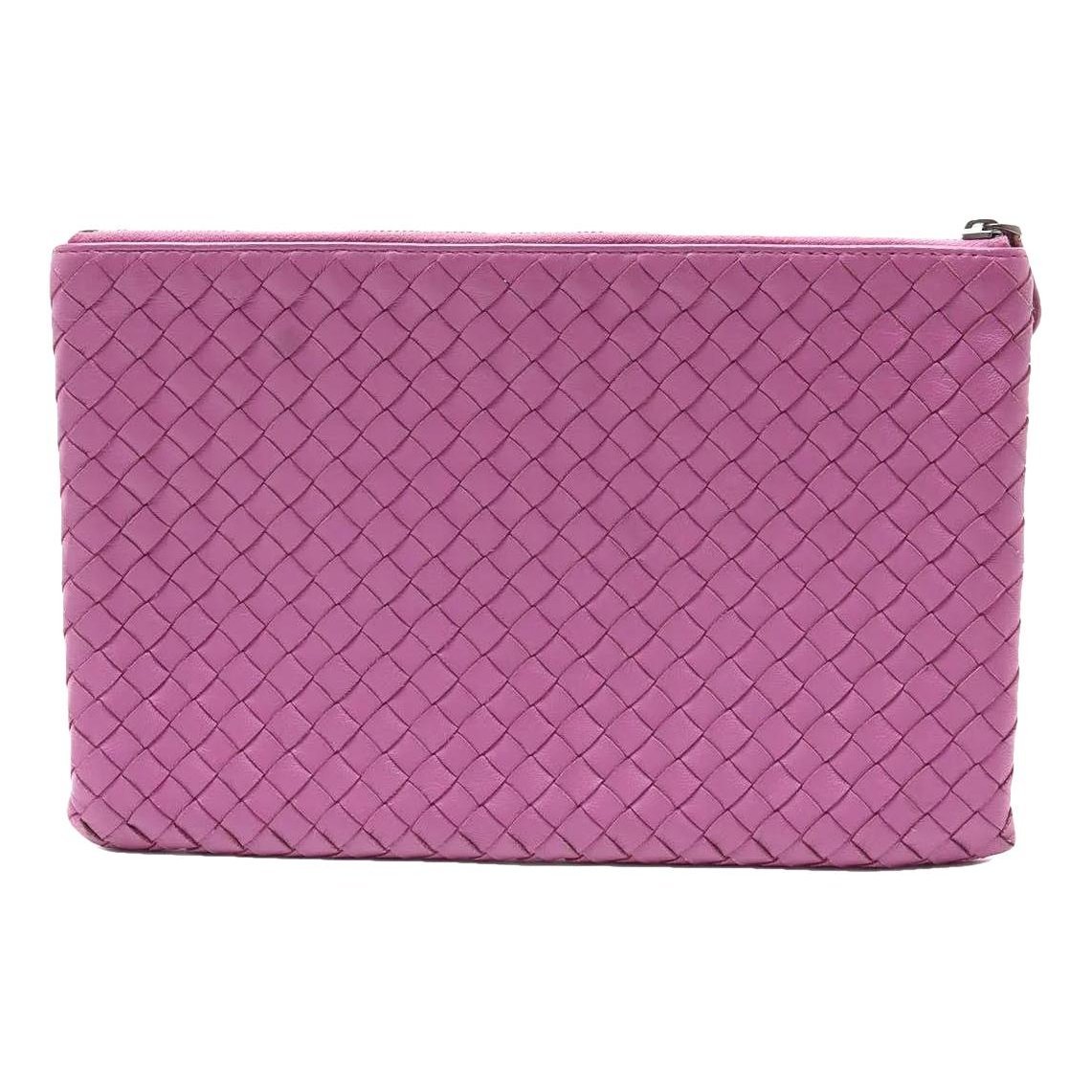 Pouch leather clutch bag
