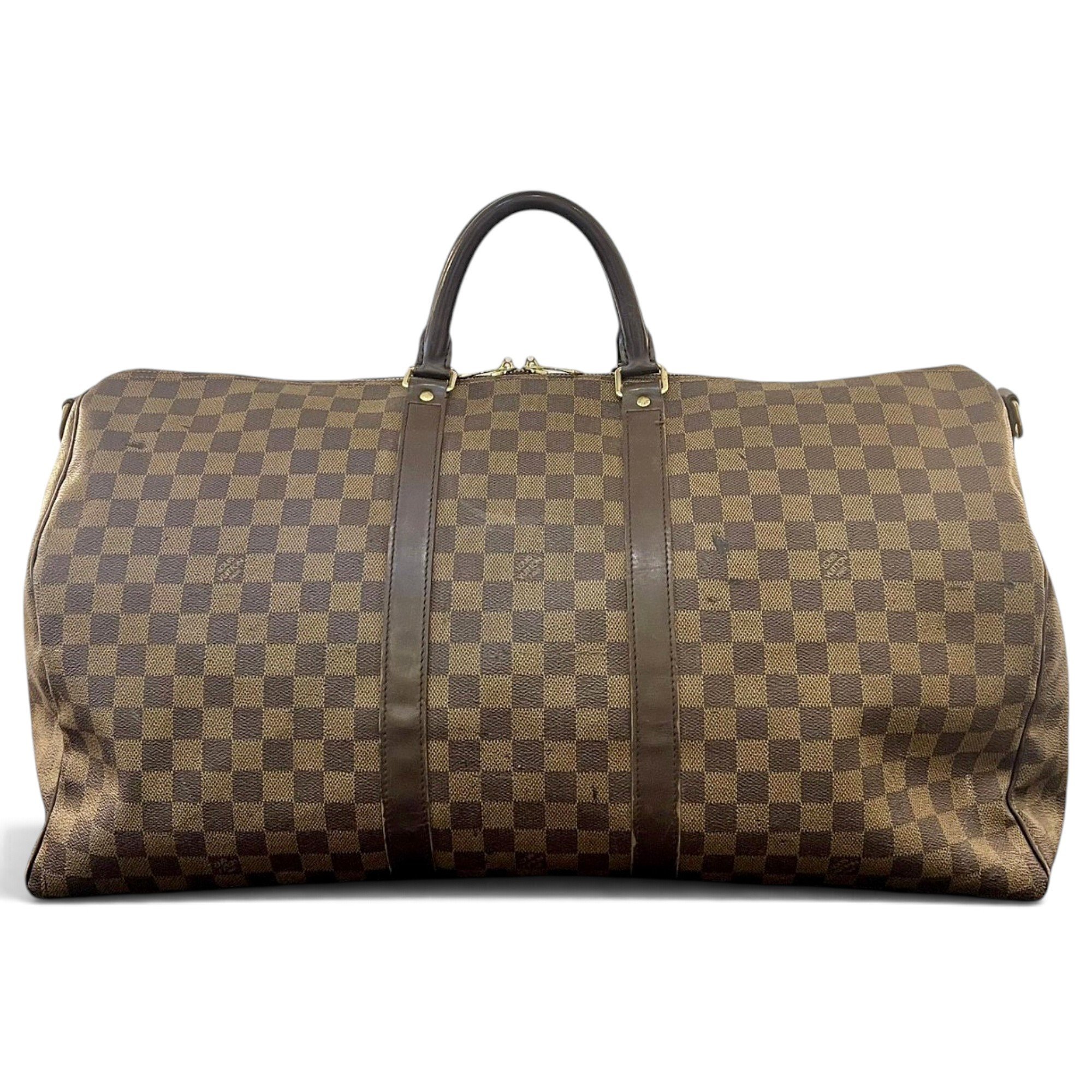 Keepall leather travel bag
