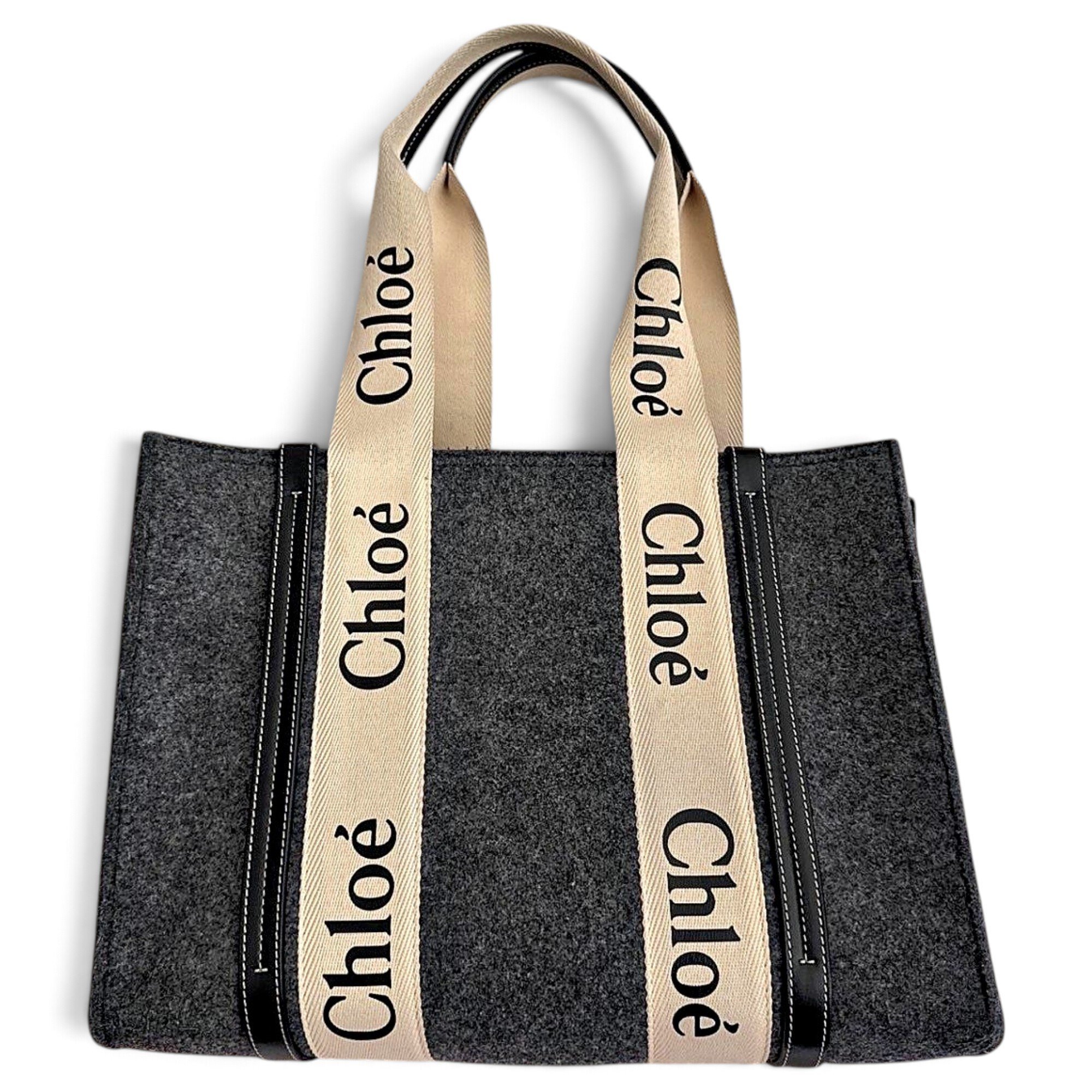 Woody wool tote