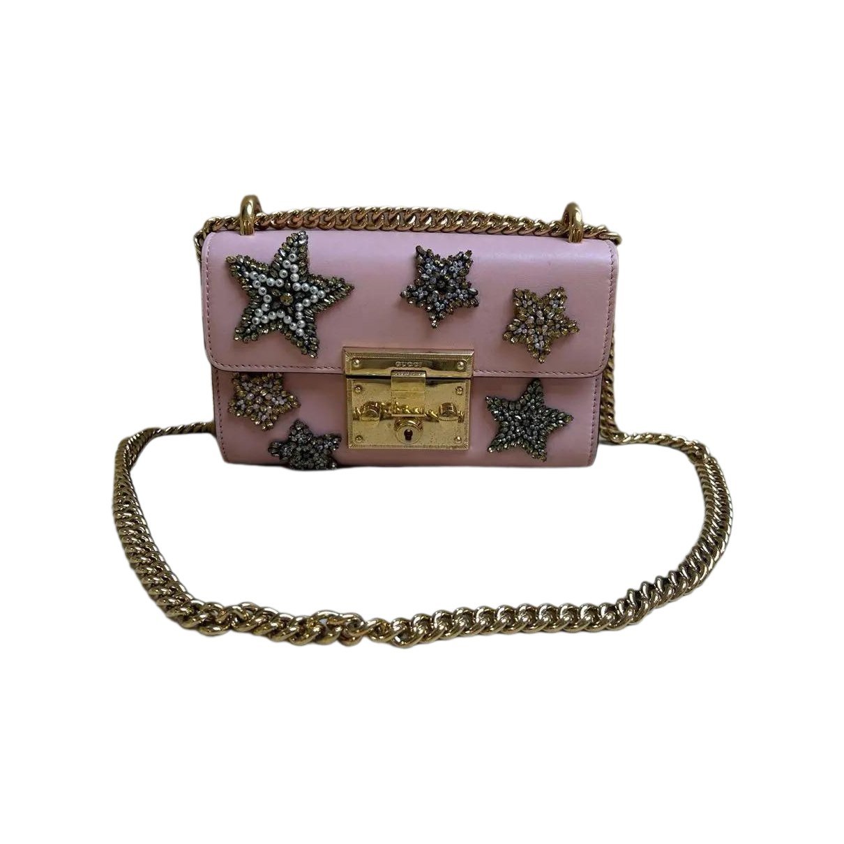 Padlock leather crossbody bag