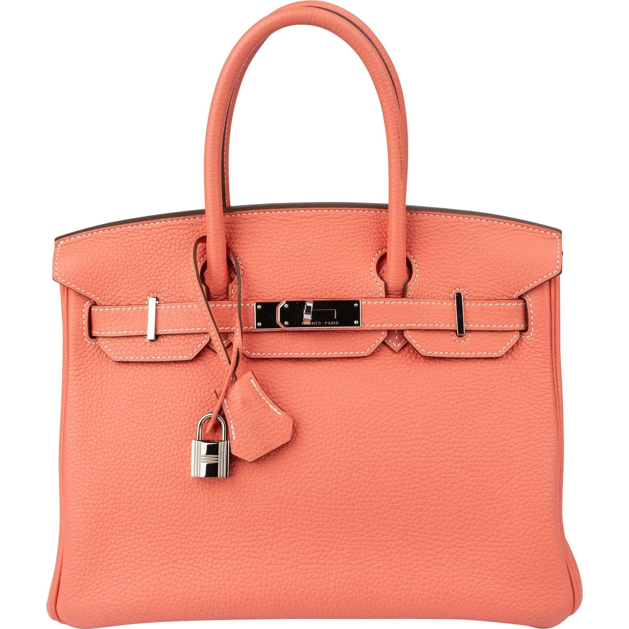 Hermes Birkin 30 Handbag Clemence Leather 2013