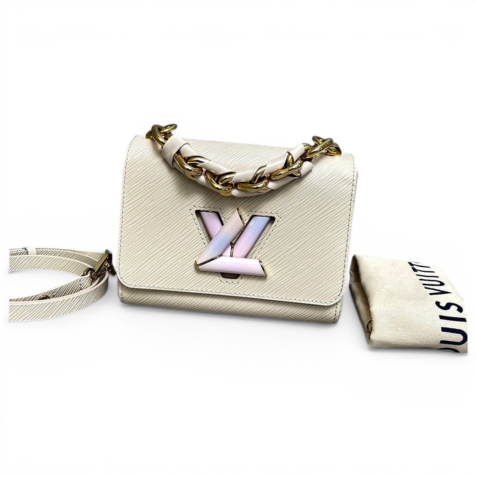 Twist leather handbag