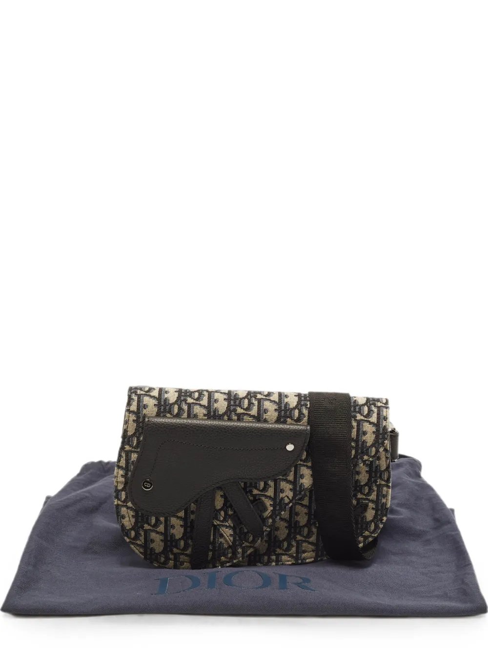 Saddle Oblique-canvas messenger bag