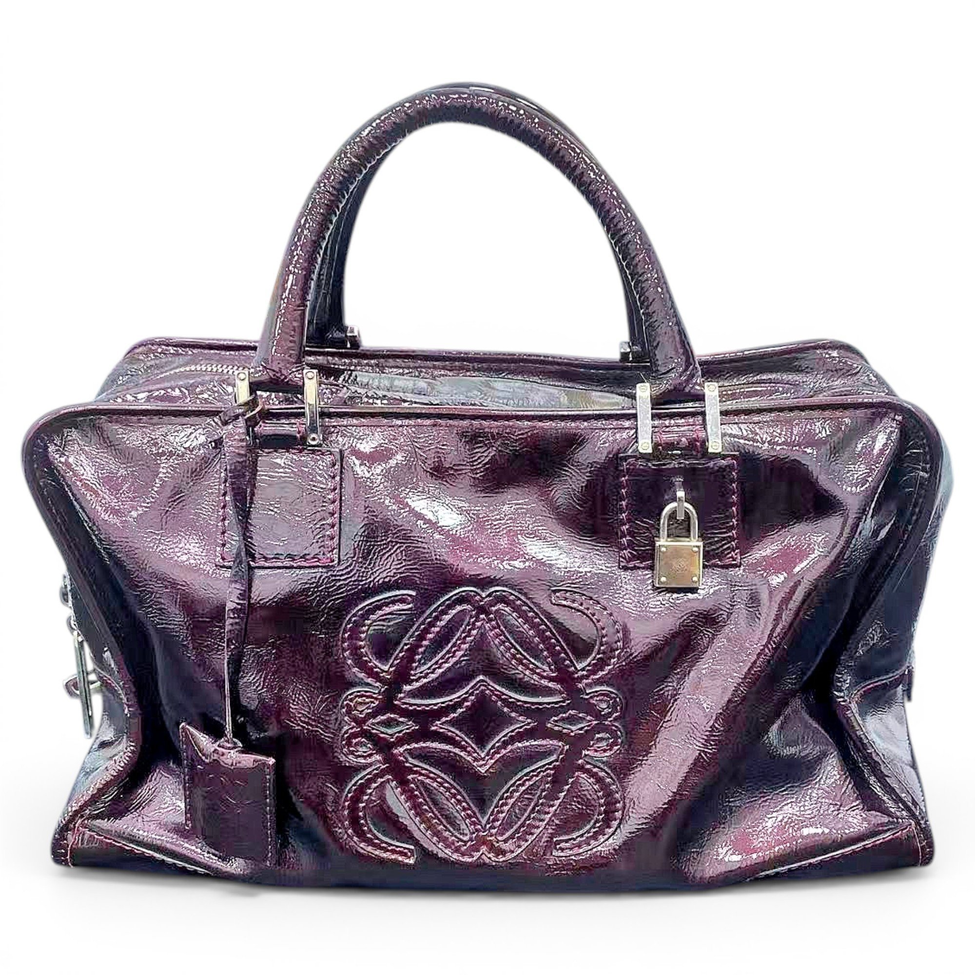 Amazona patent leather handbag