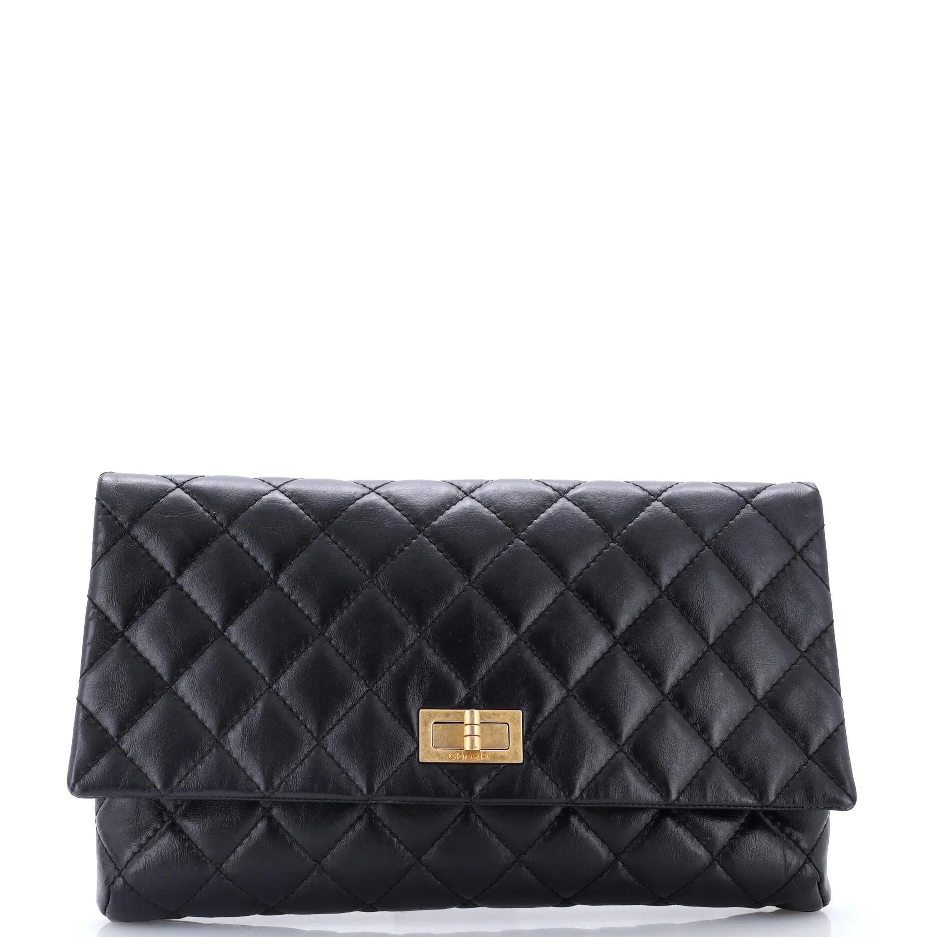 2.55 leather clutch bag