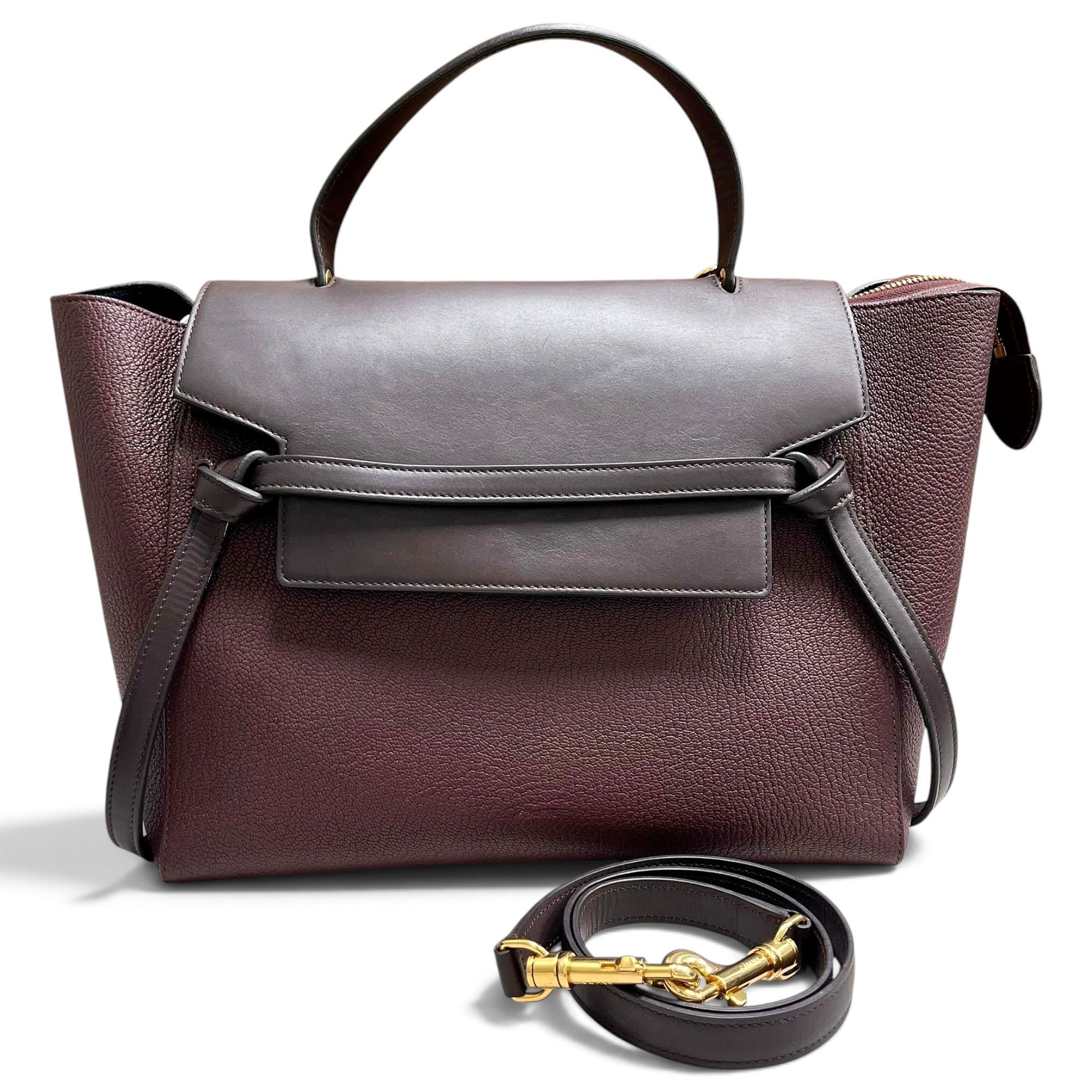 Belt leather handbag