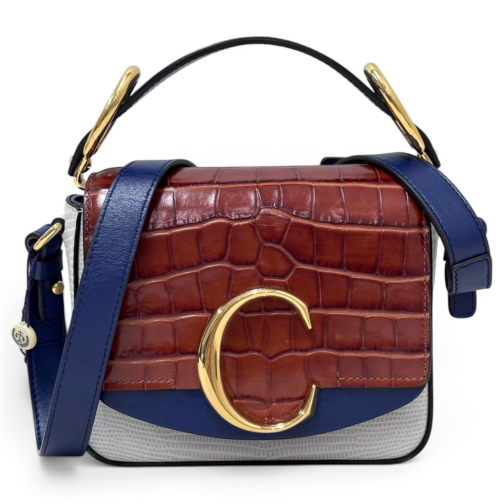 C leather crossbody bag