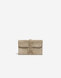 Hermes 
		Jige Mini Doblis Suede Poussière    