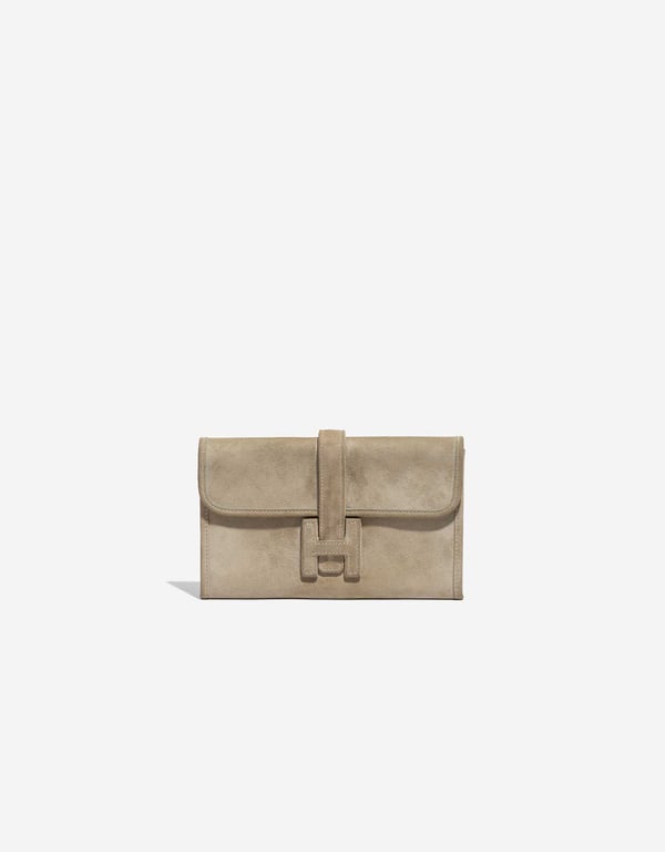 Hermes 
		Jige Mini Doblis Suede Poussière