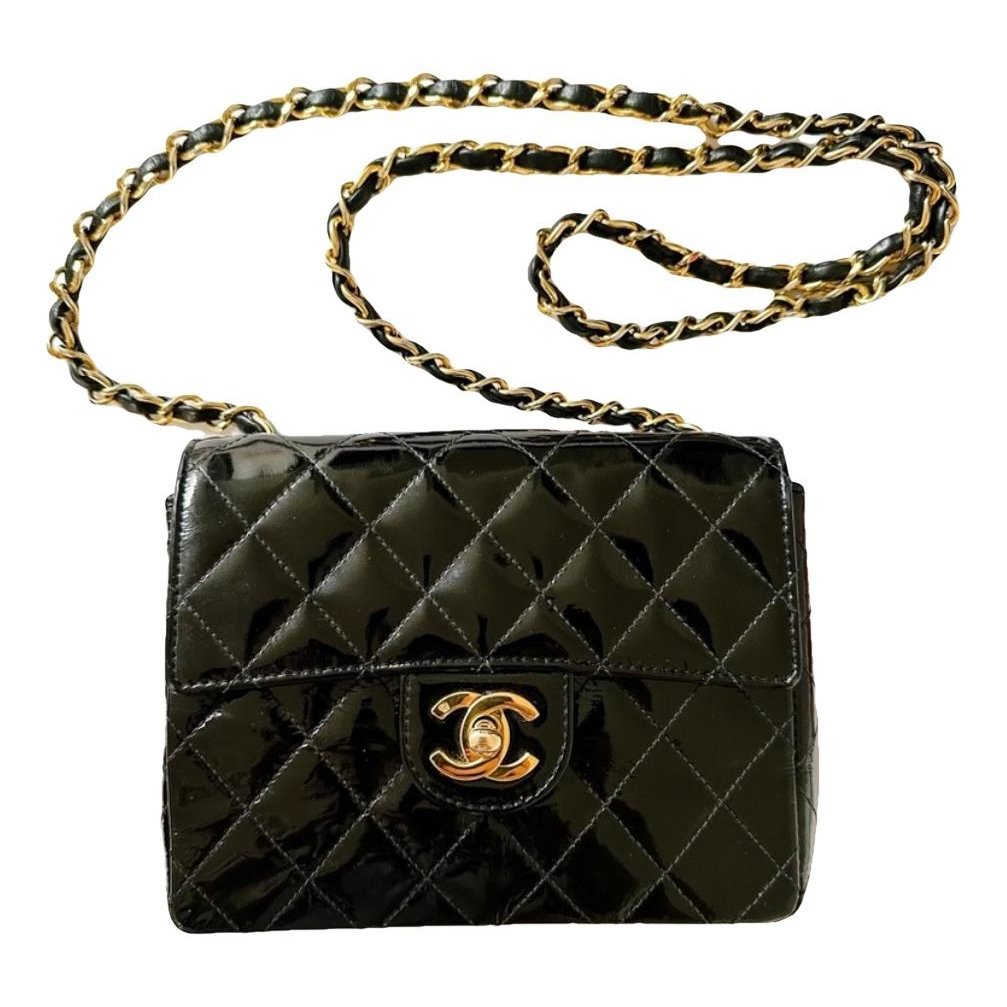 Patent leather handbag