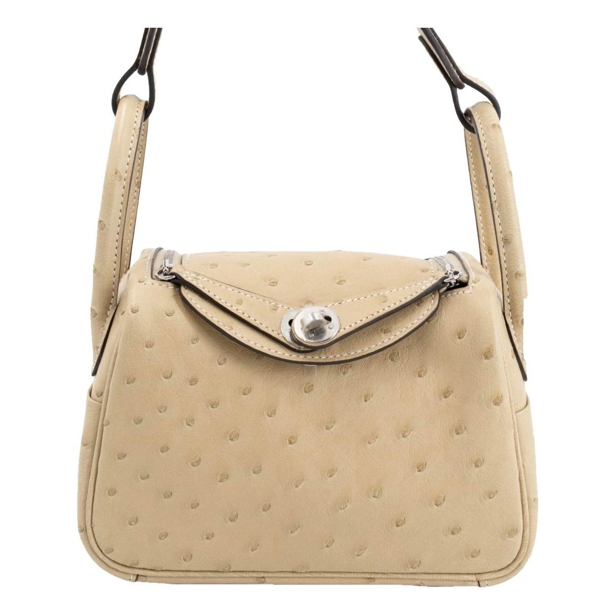 Hermes Lindy Handbag Trench Ostrich Leather 2022