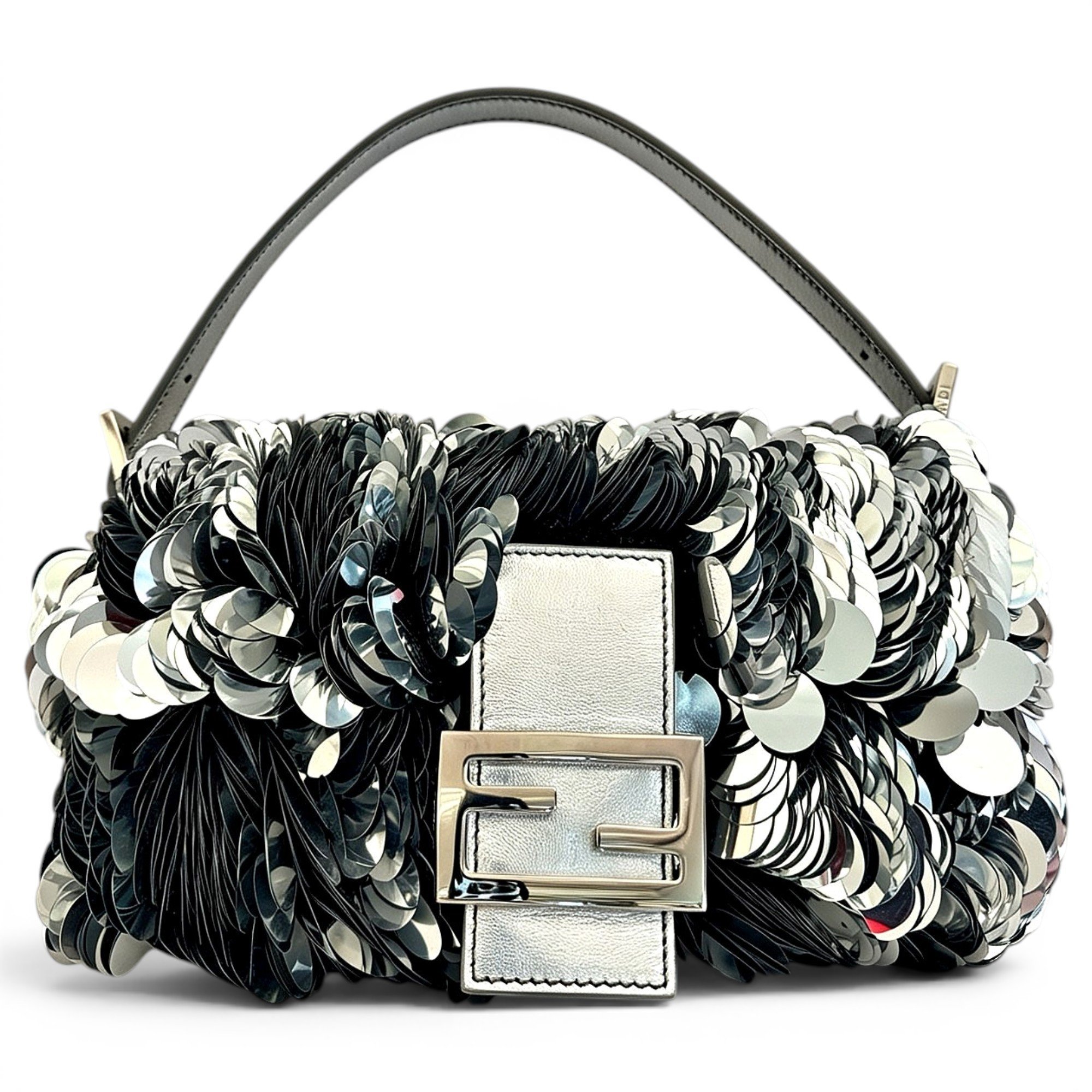 Baguette glitter handbag