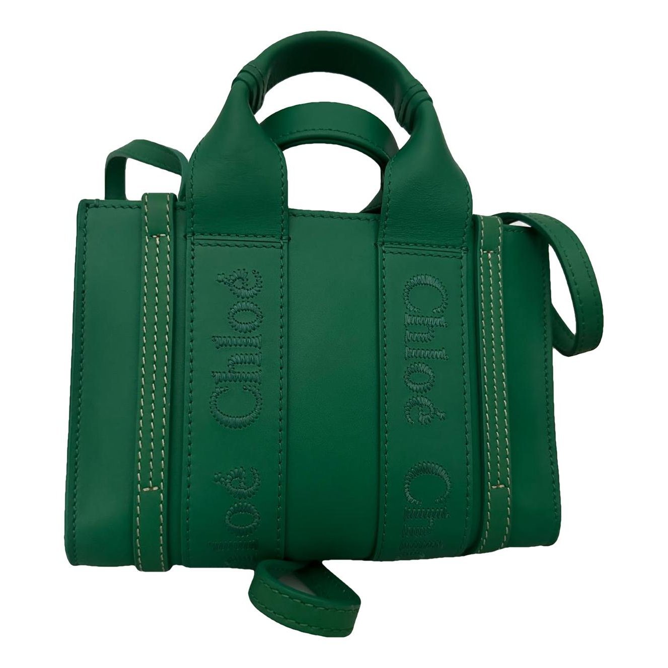 Chloe Woody leather tote