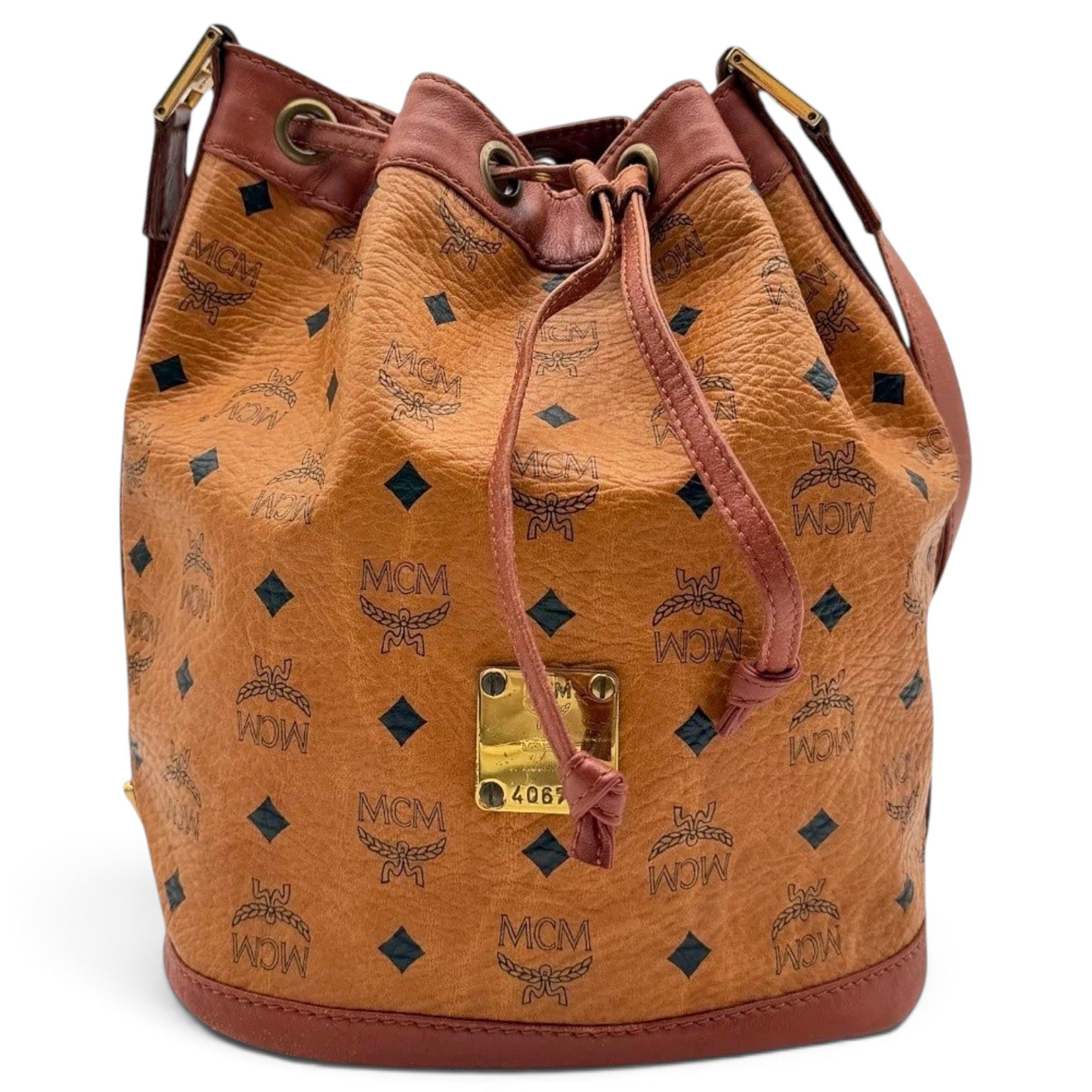 MCM Heritage Drawstring leather crossbody bag