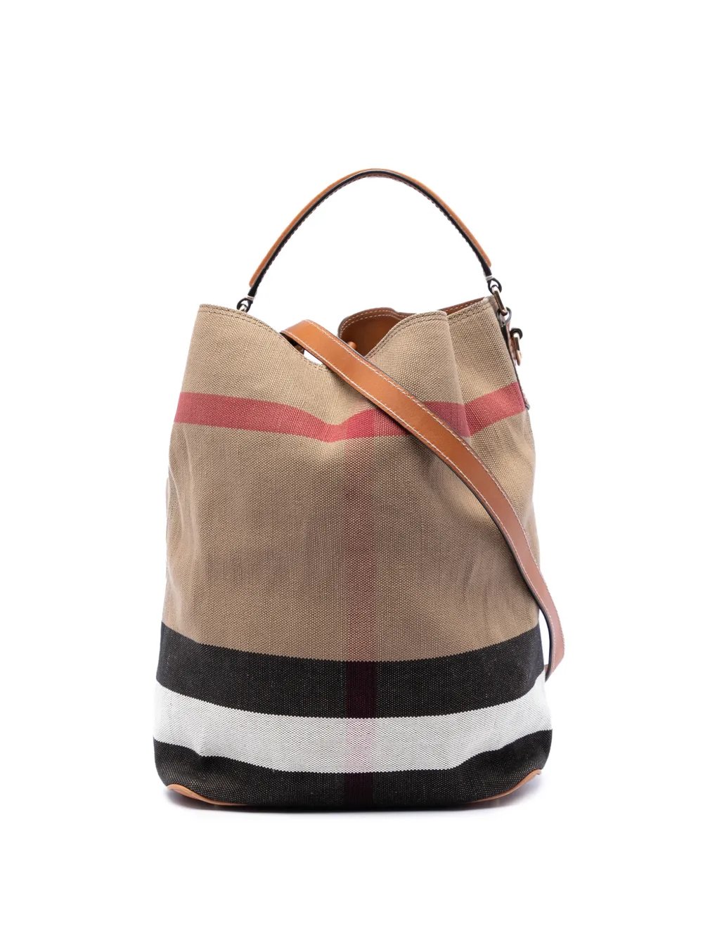 2000-2017 Medium Mega Check Canvas Ashby Bucket Bag satchel