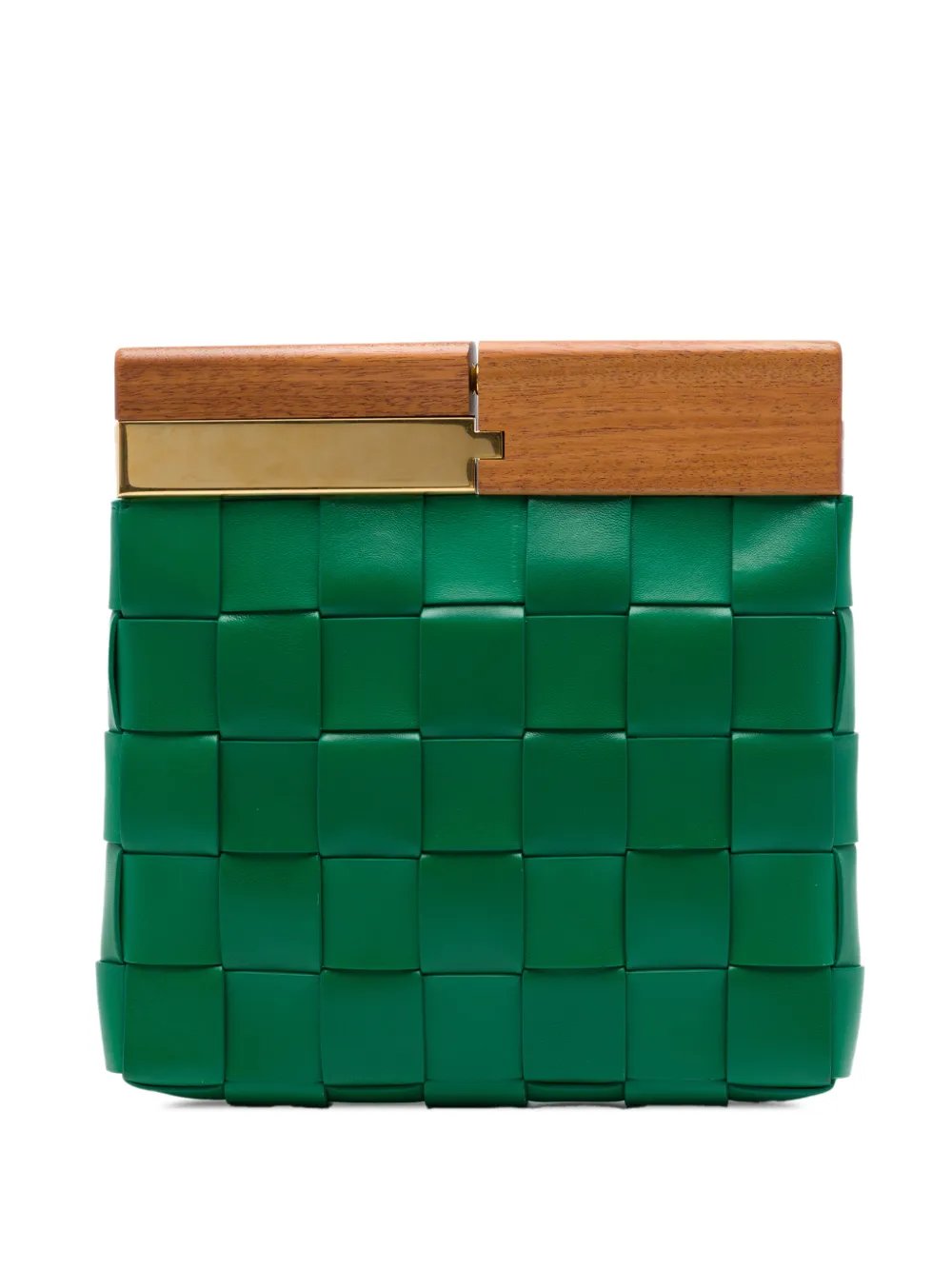 2012-2026 Lambskin Maxi Intrecciato The Snap clutch bag