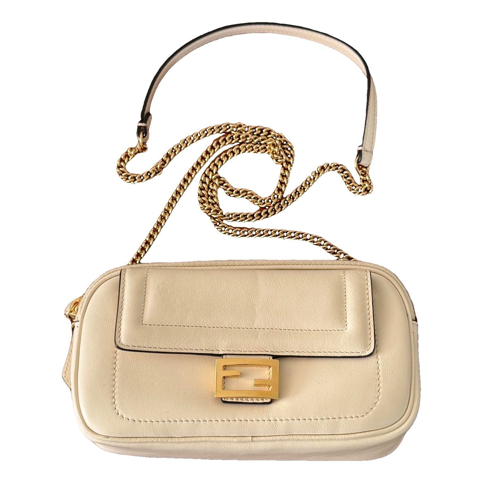 Baguette Chain leather handbag