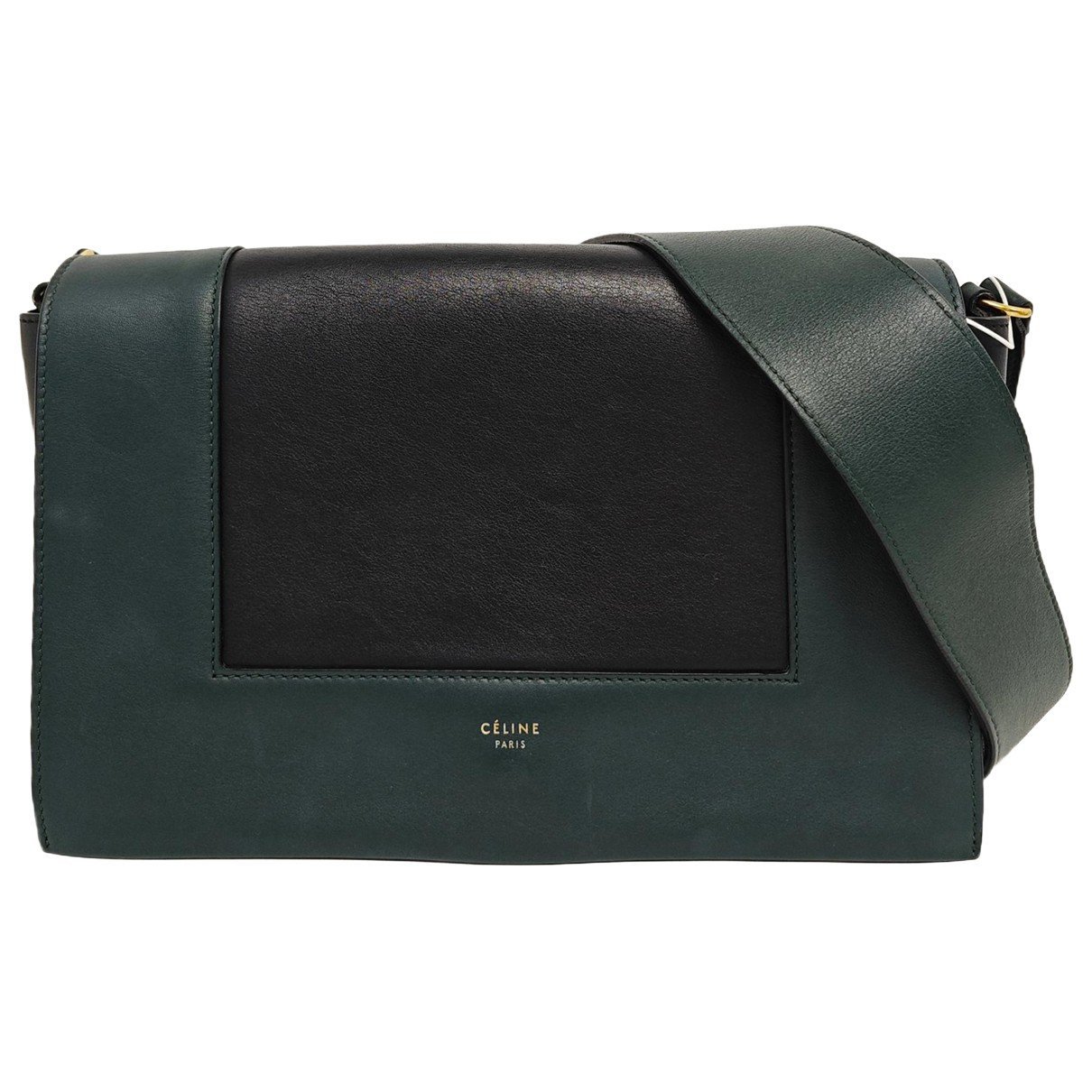 Frame leather handbag