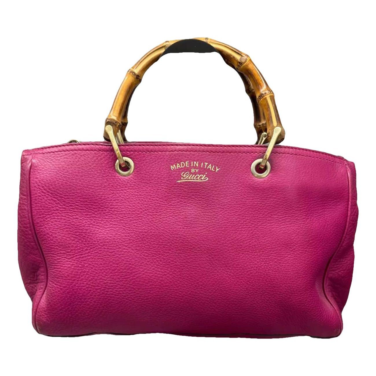 Bamboo leather handbag