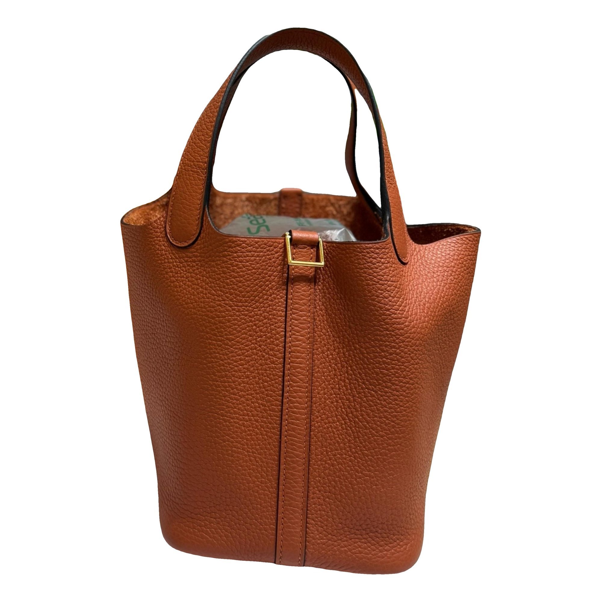 Hermes Picotin Handbag Potiron Clemence Leather