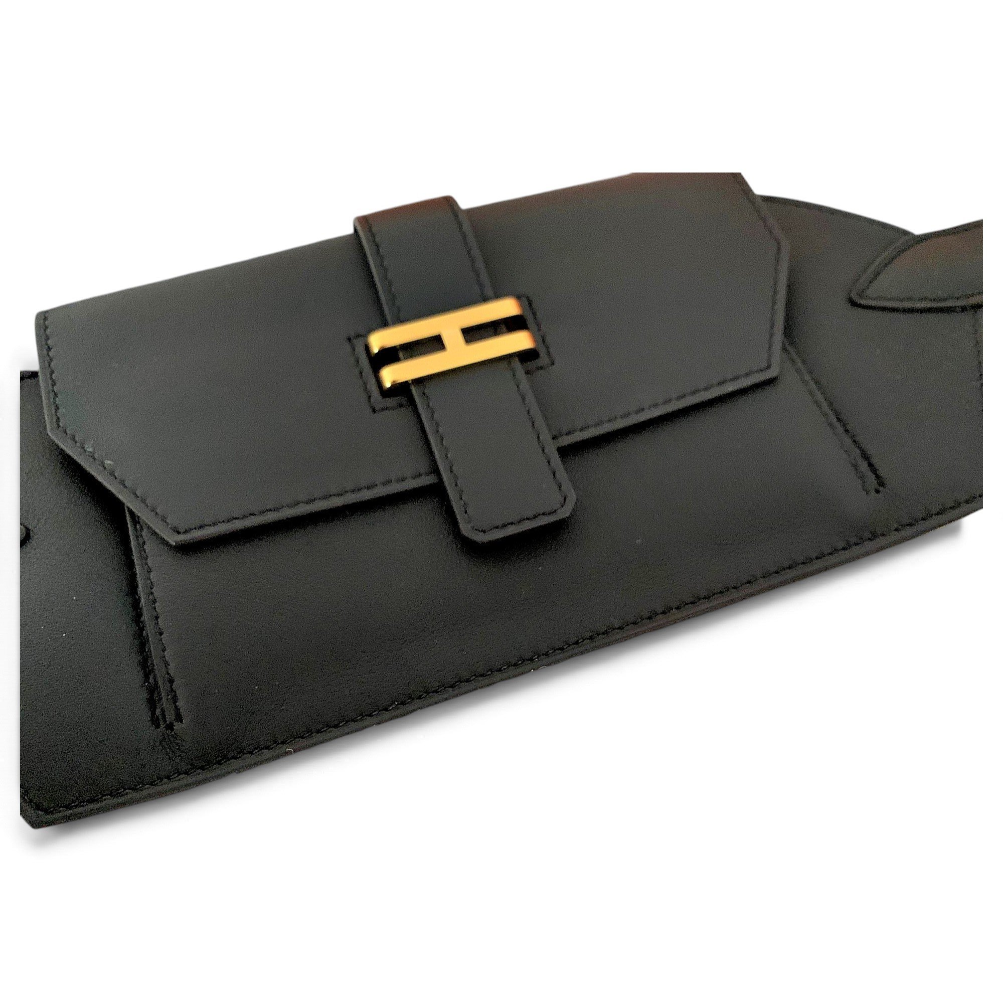 Leather clutch bag