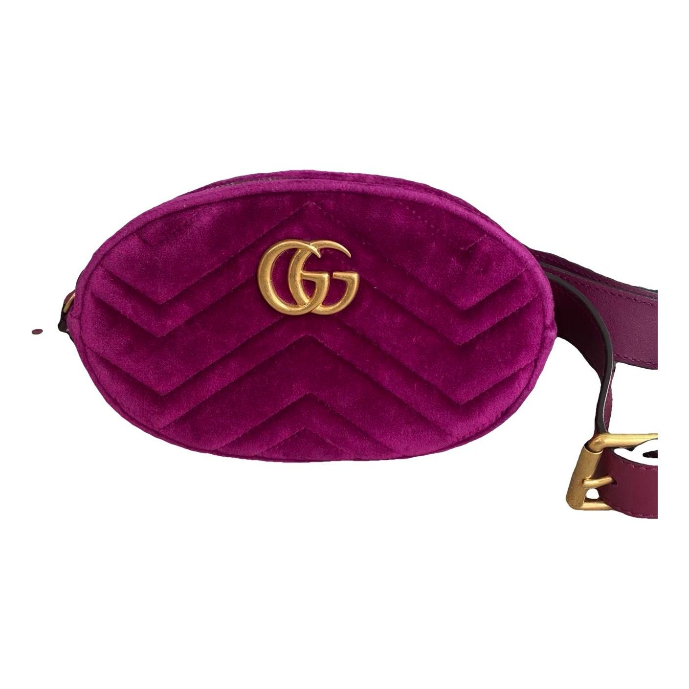 GG Marmont Oval velvet handbag