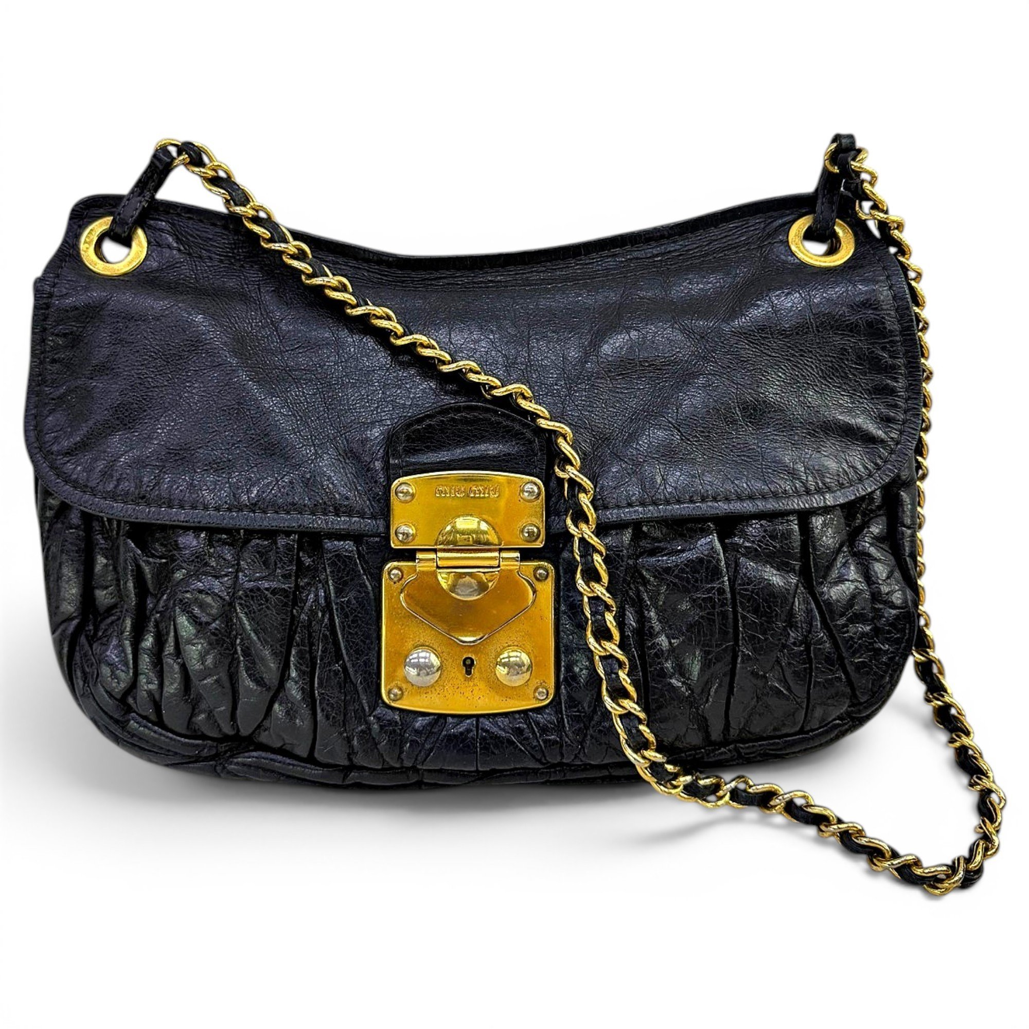 Miu Confidential leather handbag